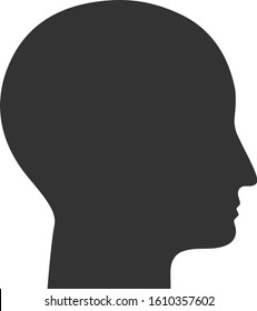 Human Head Vector Icon Flat Human Stock Vector (Royalty Free ...