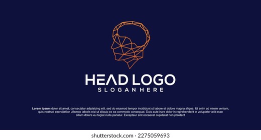 Human Head Virtual Icon Logo Design Elements collection