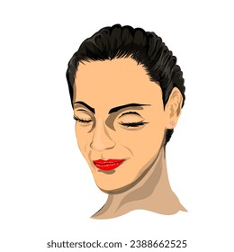 cabeza humana, cara de mujer, sin antecedentes