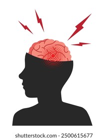 Human with Headache stock illustration