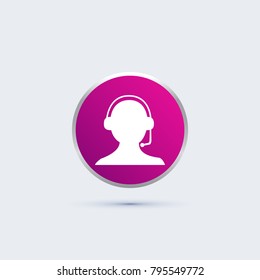 human with headphone icon