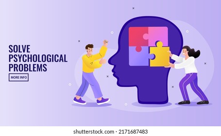 Human Heads Puzzle Support Mental Health Stock Vector (Royalty Free ...