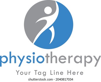 human health care logo, physiotherapy logo, human jump logo, p Letter logo