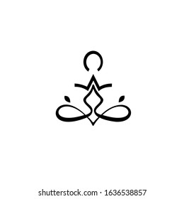 human health care logo, reflexology, zone therapy. logo templates for spa center or yoga studio