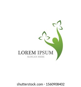 Human health  character logo sign illustration vector design