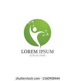 Human health  character logo sign illustration vector design