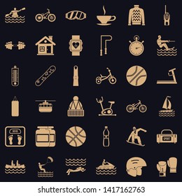 Human health icons set. Simple set of 36 human health vector icons for web for any design