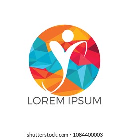 Human Health logo design. Healthcare vector logo concept illustration. Logo design template for clinic, hospital, medical center, doctor and etc.