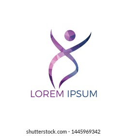 Human Health and medical vector logo design. Logo for the clinic, pharmaceutical company.	
