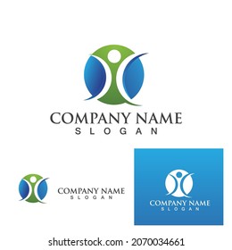 Human health people logo character
