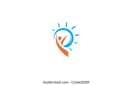 human health success logo icon vector