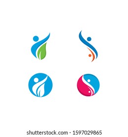 Human Healthy Life Logo template vector icon
