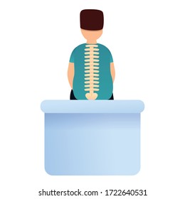 Human healthy spine icon. Cartoon of human healthy spine vector icon for web design isolated on white background