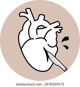 human hear surgery icon  - flat illustration 