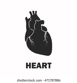 Human heart black icon