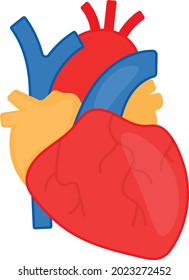 Human Heart Concept, Cardiovascular system Vectorcolor Icon Design, Organsystem Symbol, Human Anatomic Sign, Human Body Parts Stockillustration
