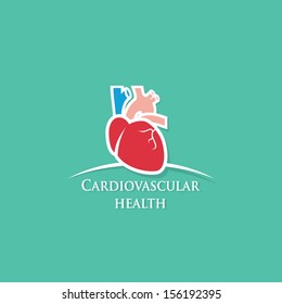 Human Heart Health Care Symbol Vector Stock Vector (Royalty Free) 156192395