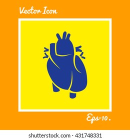 Human Heart Icon. Eps-10.