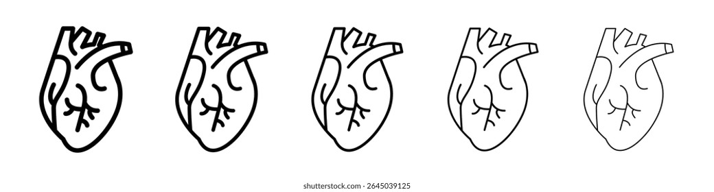 Human heart icon filled flat sign concept for web design.