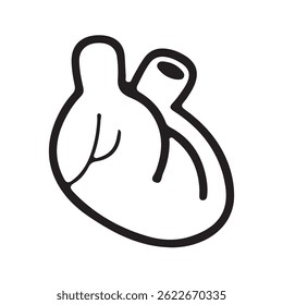 Human Heart Icon on white background