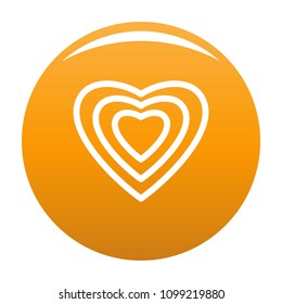 Human heart icon. Simple illustration of human heart vector icon for any design orange