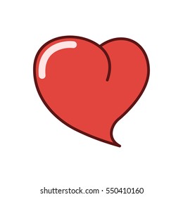 Human heart icon, sticker vector illustration
