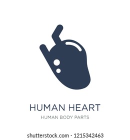 Human Heart icon. Trendy flat vector Human Heart icon on white background from Human Body Parts collection, vector illustration can be use for web and mobile, eps10