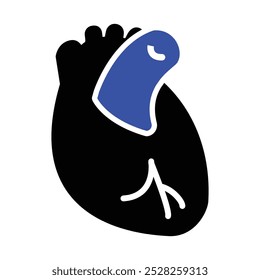 Human Heart Icon, Vector graphics