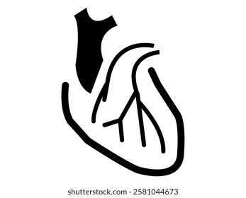 Human heart icon . (vector illustration)