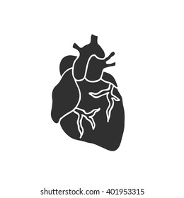 human heart icon. vector illustration