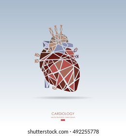 Human heart icon. Vector illustration.