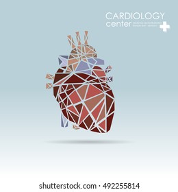 Human heart icon. Vector illustration.