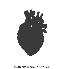 Human heart icon, vector illustration design. Medicine and health care objects.