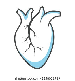 Human heart icon vector on trendy design
