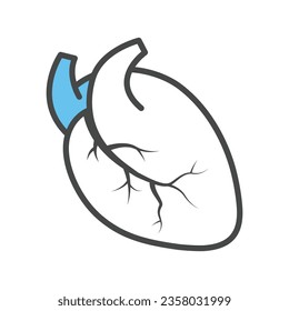 Human heart icon vector on trendy design