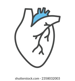 Human heart icon vector on trendy design
