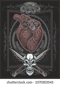 Human heart illustration