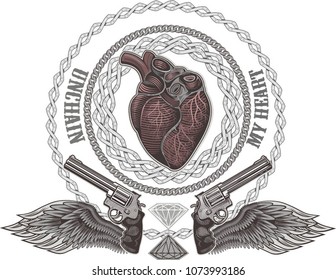 Human heart illustration