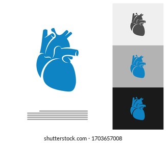 Human Heart Logo Vector Template, Creative Human Heart Logo Design Concepts