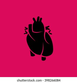 Human Heart Organ Icon. Eps-10.