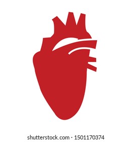 human heart sign vector on a white background illustration