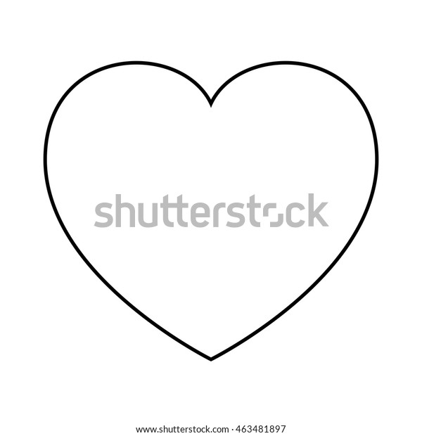 Download Human Heart Silhouette Outline Love Design Stock Vector ...