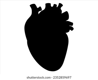 Menschliche Herz-Silhouette-Vektorgrafik