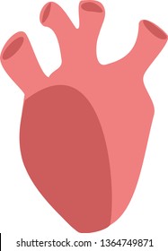 Human Heart Simple Vector Illustration