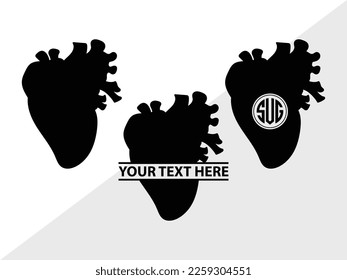 SVG Monogram Vector Illustration Silhouette