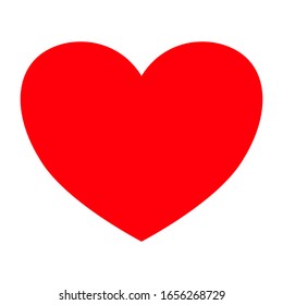 Human heart symbol on a white background. Valentine's Day. Mothers Day. Birthday Wedding. Place for text.