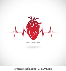 Human heart symbol. Vector illustration.