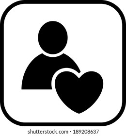 Human heart vector icon
