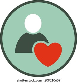 Human heart vector icon