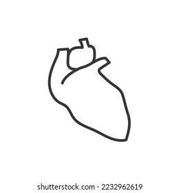 human heart vector icon human organ
